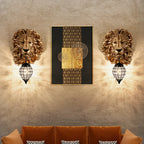 Nordic Lion Wall Light: Modern Resin Lamp for Home Decor and Interior Lighting