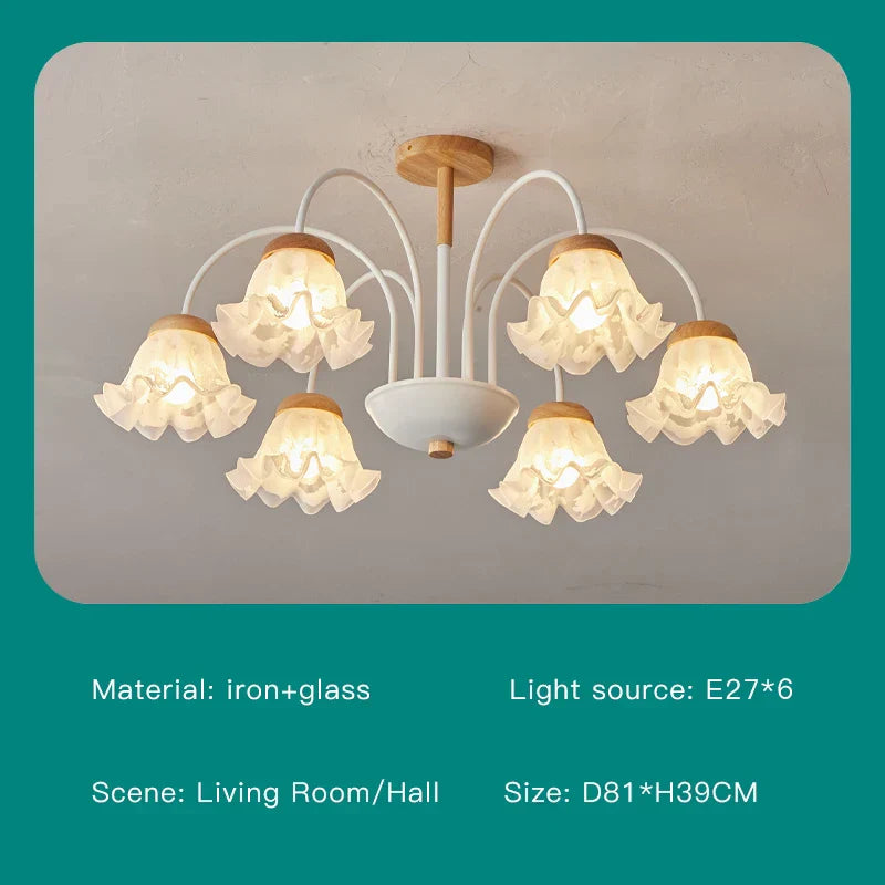 Modern Green White Branch Ceiling Chandelier for Living Room Bedroom Dining Loft