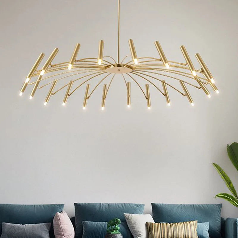 Modern LED Chandelier: Nordic Design Living Room Hanging Lamp for Home & Office