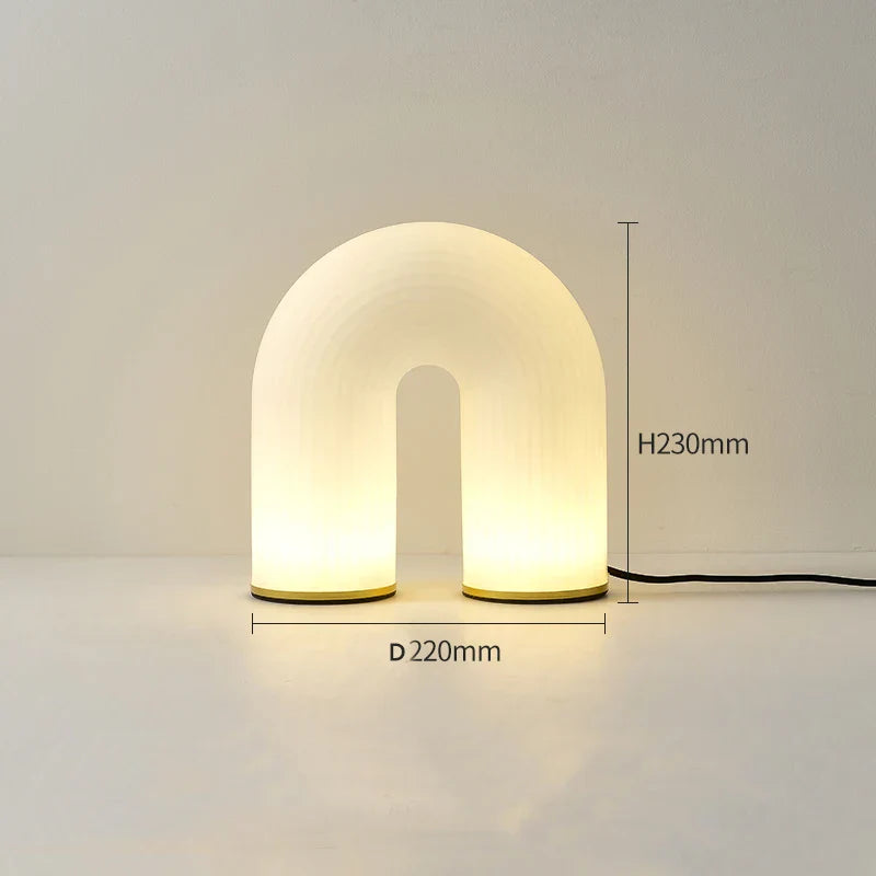 U-Shaped Milk White PE Pendant Lamp for Children's Bedroom and Living Room