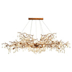 Gold Crystal Chandelier: Modern LED Luxury Lighting for Living Room Villa