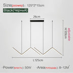 Modern Nordic Line Chandelier for Dining Table and Bar Settings