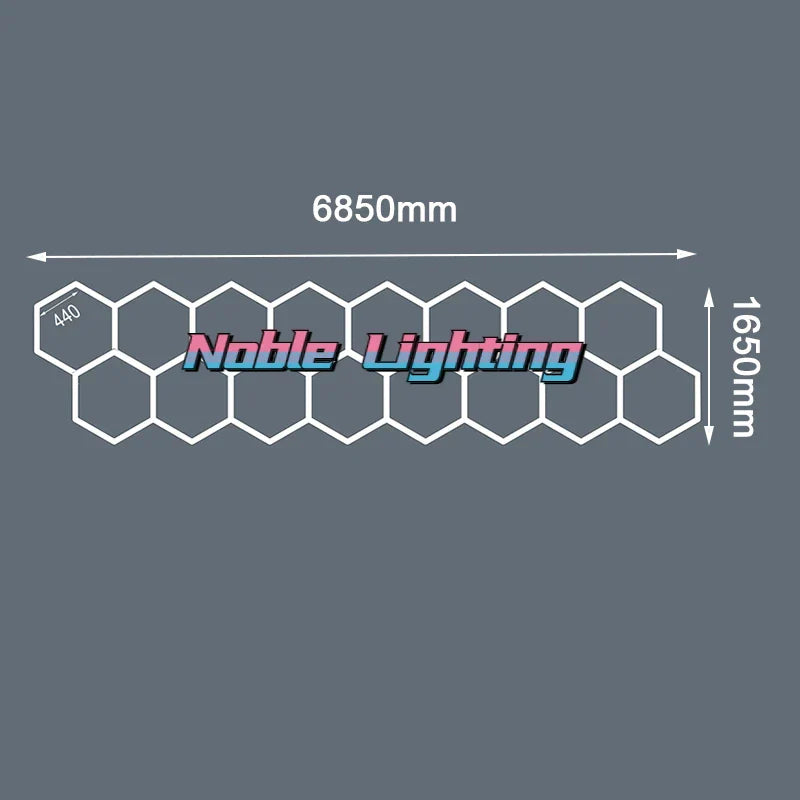 Hexagon LED Garage Ceiling Light for Auto Body Repair Workshop