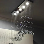 Modern LED Crystal Chandelier Light for Living Room and Office