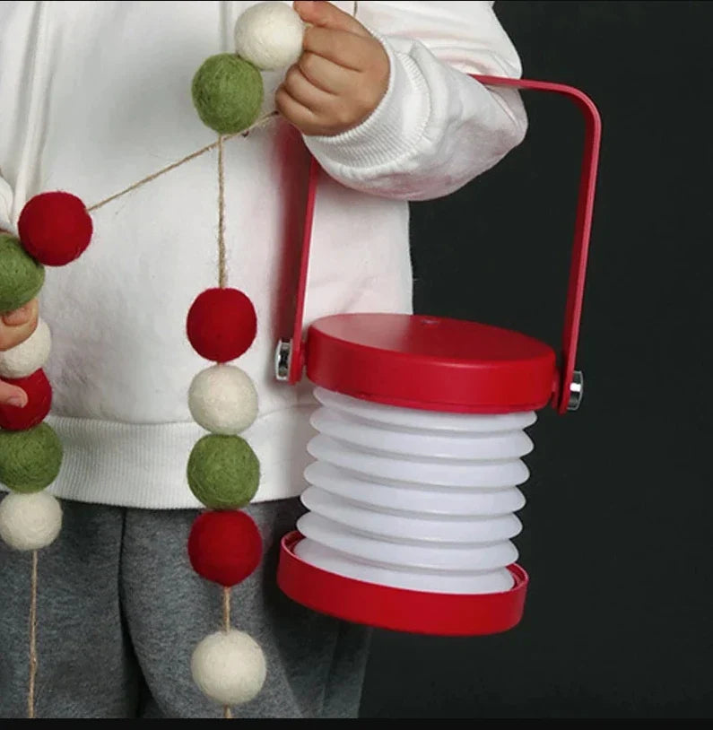 Wood Handle Foldable LED Table Lamp Night Light