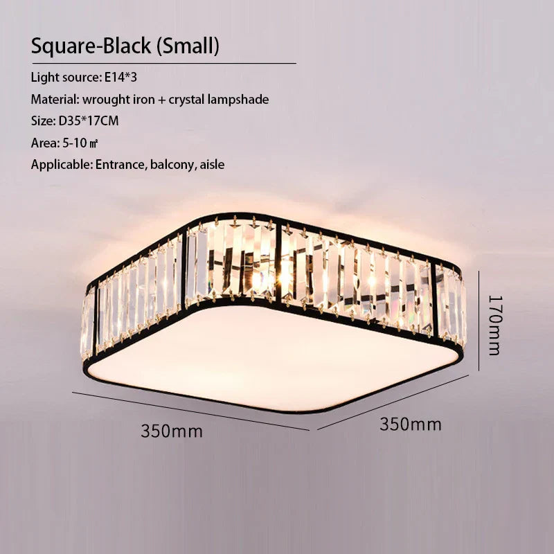 Luxury Crystal Ceiling Lights LED Chandeliers for Living Room Bedroom Lighting