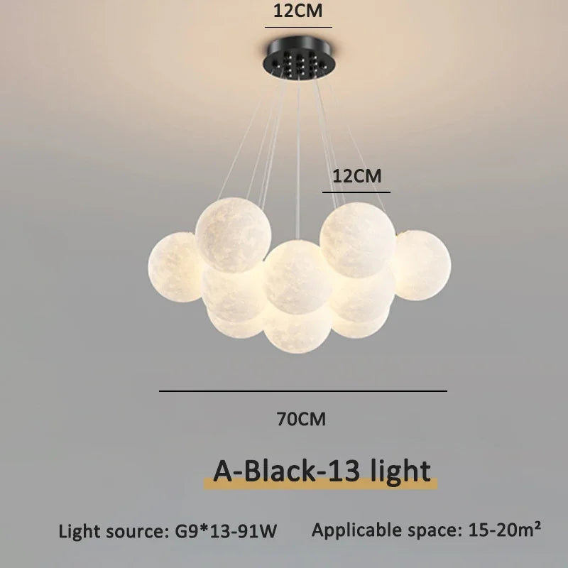 Bubble Ball LED Pendant Lights: Modern Chandelier for Living Dining Bedroom Office Decor