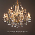 French Pearl Chandelier, Elegant Retro Design for Luxurious Living Spaces