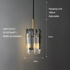 Crystal LED Ceiling Chandelier | Modern Bedroom Pendant Lamp