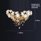 Crystal Flower Chandelier: Luxury Ceiling Pendant Light for Home Decor