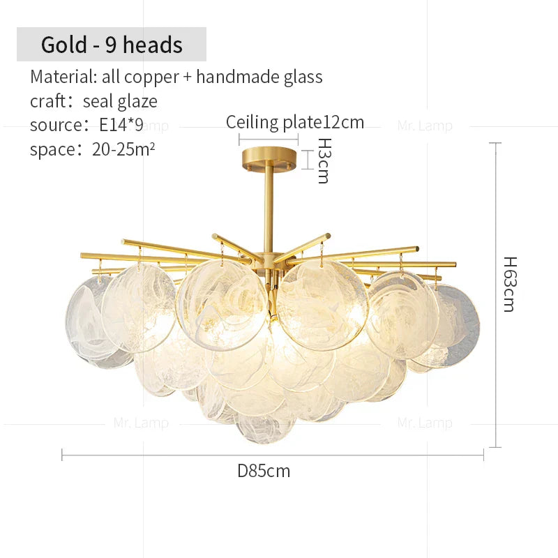 Modern Luxury Black Gold Chandelier for Living Room and Restaurant