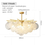 Modern Luxury Black Gold Chandelier for Living Room and Restaurant