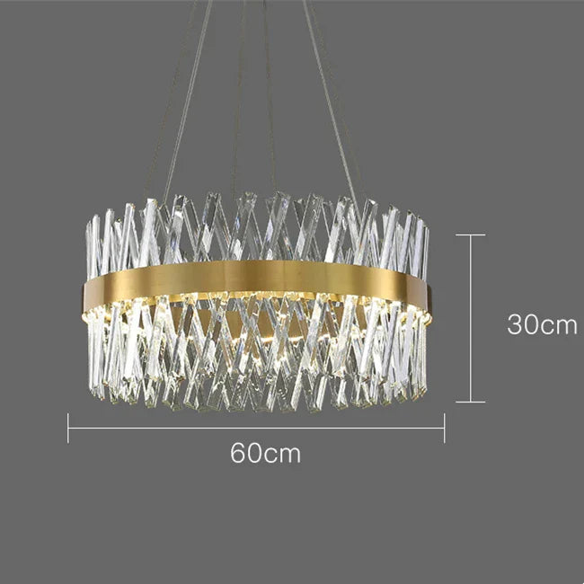 Modern Gold Crystal Ceiling Chandelier for Luxury Living Spaces