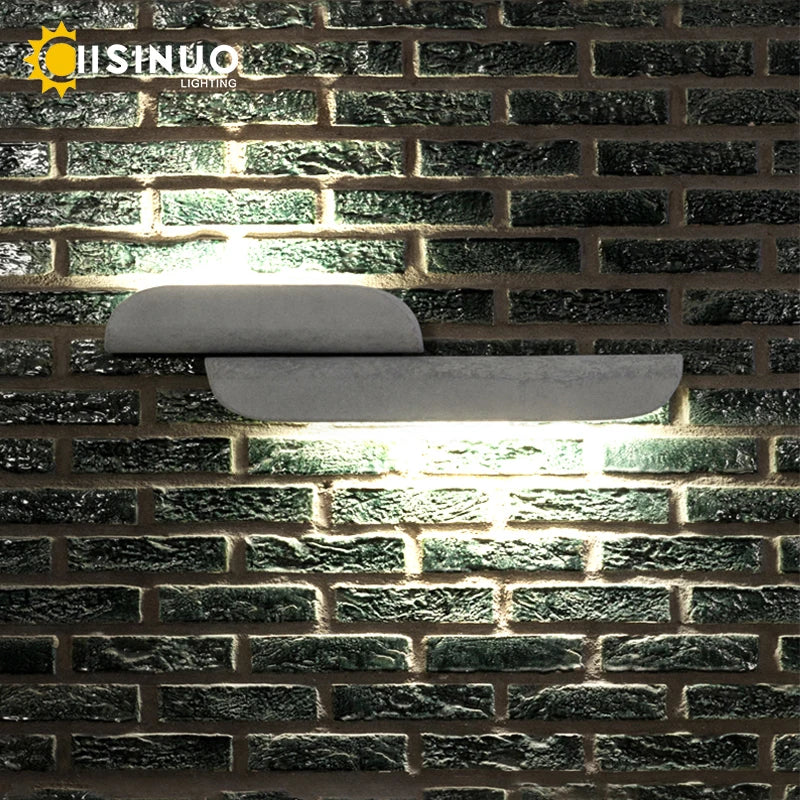 Outdoor LED Wall Sconce in White Aluminum for Porch Entryway