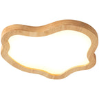 Cloud Shape Wooden LED Ceiling Light for Modern Nordic Home Living Room Surface Fixture