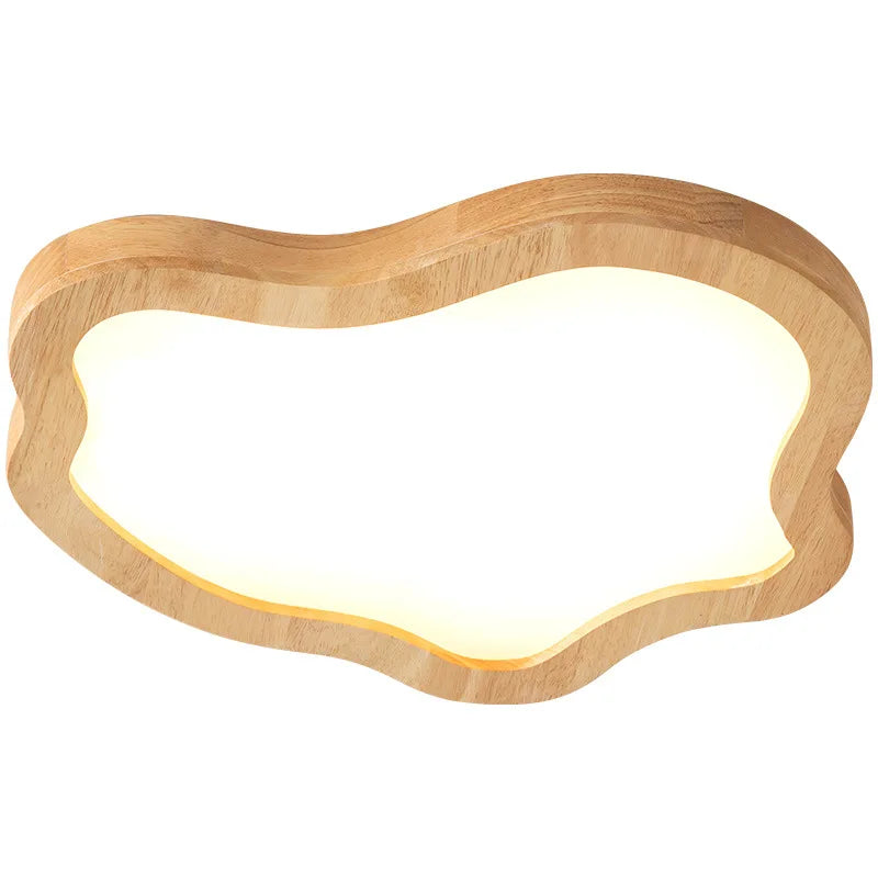 Cloud Shape Wooden LED Ceiling Light for Modern Nordic Home Living Room Surface Fixture