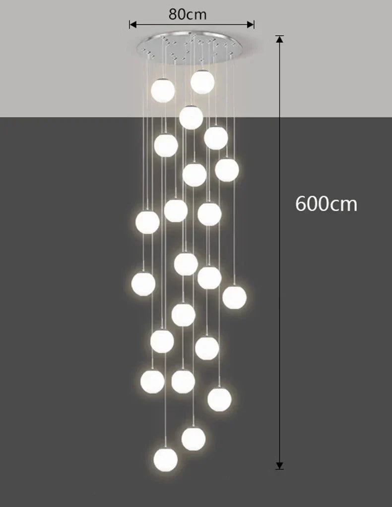 Nordic Dining Pendant Light Chandelier for Living Room, Indoor Ceiling Lamp