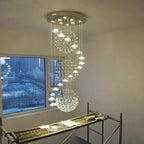 Spiral Long Chandelier: Modern Nordic Loft Staircase Pendant Lamp