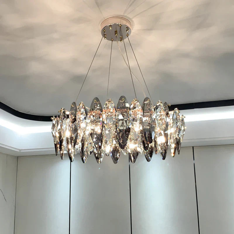 Luxury Crystal Light Chandelier: High-End Nordic Kitchen Living Room Home Decor