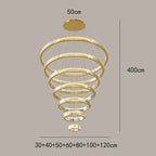 Crystal Round Chandelier: Elegant Stair Pendant Light for Luxury Home Decor
