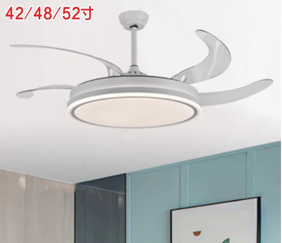 LED Invisible Fan Lamp Modern Ceiling Chandelier for Living Room Bedroom