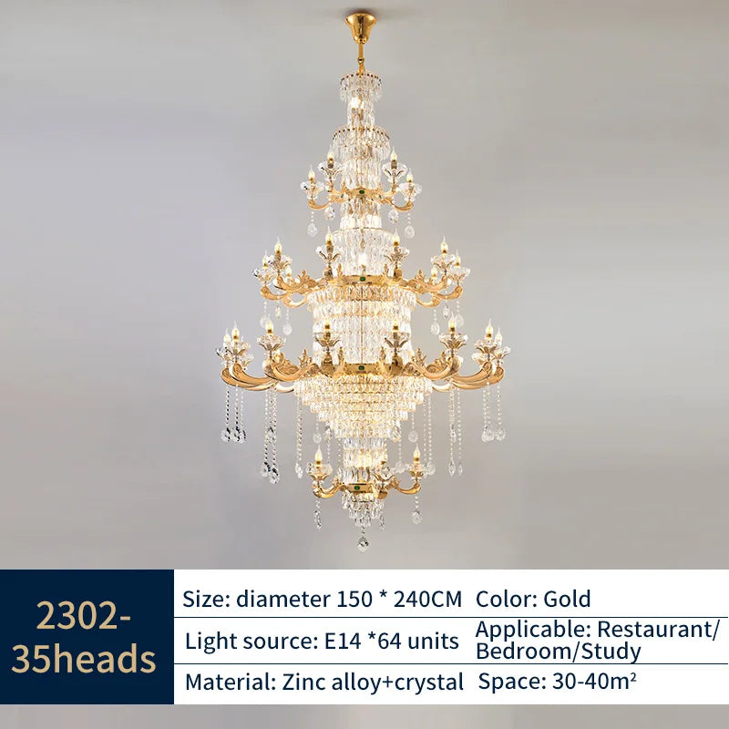 Crystal Chandelier: Elegant Lighting for Living Room, Dining Room, Bedroom, and Hotel