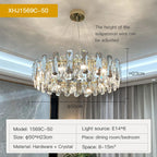 Crystal LED Chandelier for High-end Living Spaces
