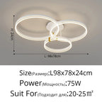 Modern Round Ring LED Ceiling Chandelier for Living Room and Bedroom