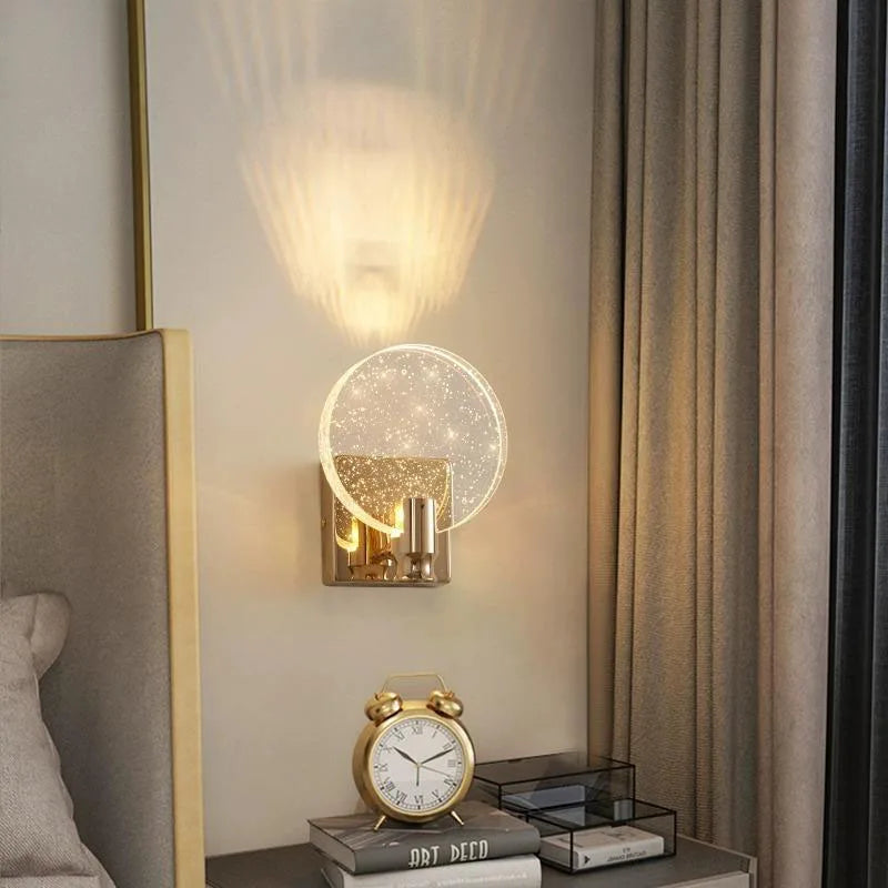 Crystal Bubble Wall Lamp: Modern Luxury Lighting for Bedroom, Living Room, and Aisle