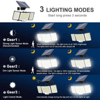 Solar Motion Sensor Wall Lamp 328/348 LED Remote Flood Light IP65 Waterproof