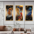 Fish LED Wall Sconces Set of 3 for Modern Home Decor & Ambiance