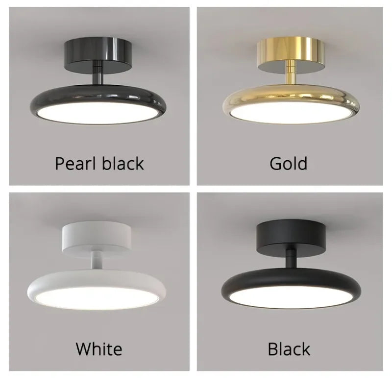Modern Round Chrome LED Ceiling Light for Various Rooms