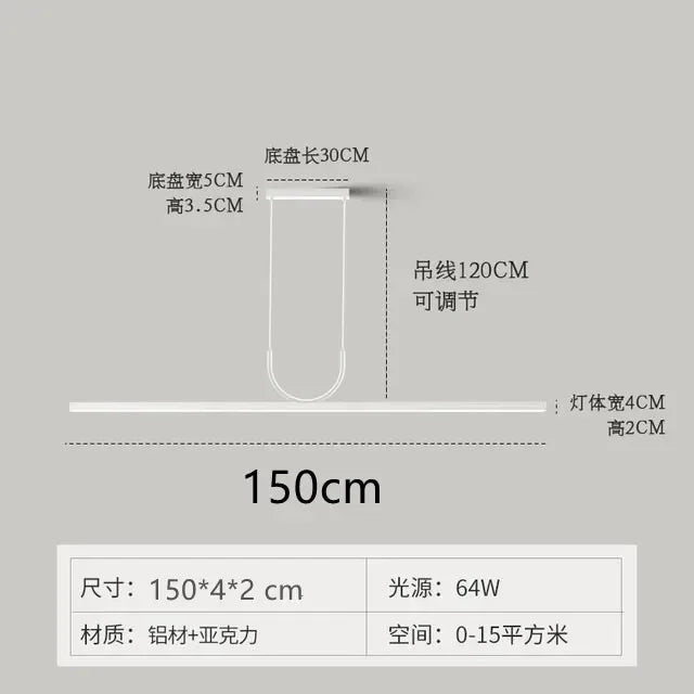 Modern LED Ceiling Chandelier, Dimmable, Dining Room Kitchen Home Decor Lighting