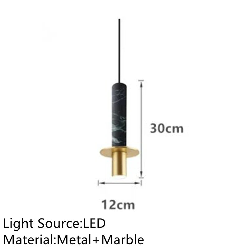 Marble Design LED Pendant Lamp for Bedroom, Dining Room, Aisle, Corridor, and Bar