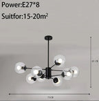 Nordic Magic Beans Chandelier for Living Room Bedroom Dining Study by Afralia™