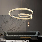 Crystal Chandelier LED Light Fixture, Luxury Decor Hanging Lamp, Modern Home Lighting