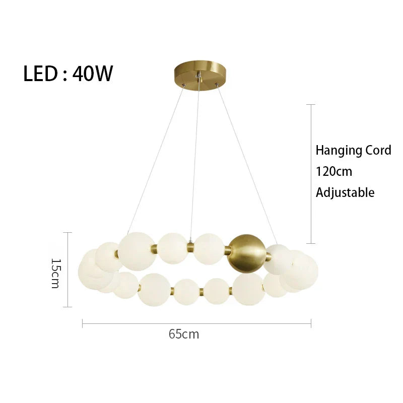 Nordic Acrylic Ball Chandelier for Dining and Kitchen Decor by Afralia™