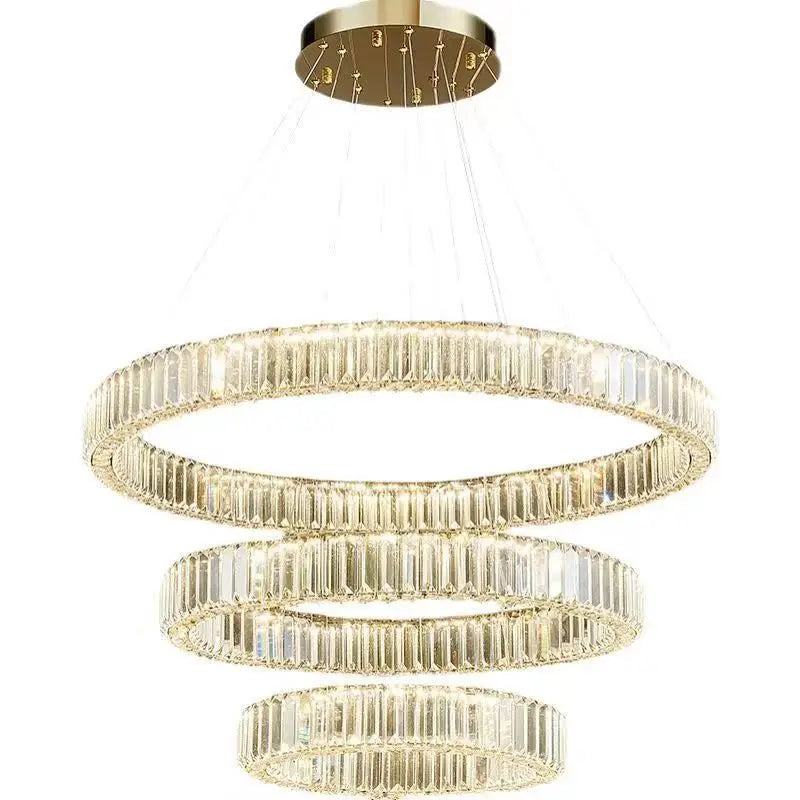 Crystal Chandelier: Modern Luxury Golden Lighting for Villa, Duplex Hall