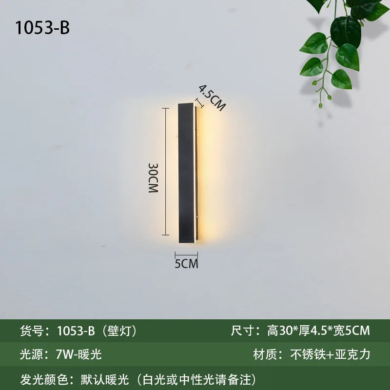 Modern Waterproof LED Wall Lamp for Garden Villa Courtyard Balcony