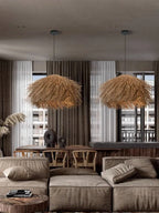 Wabi Sabi Rattan Pendant Lights: Nordic Retro Style for Home, Restaurant, Bar & Bedroom