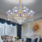 Crystal Candle Chandelier for Living Room, Bedroom, and Dining Room