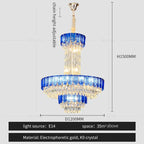 Crystal Chandelier: Postmodern Multi-layer Luxury for Villa, Hotel Lobby, and Living Room