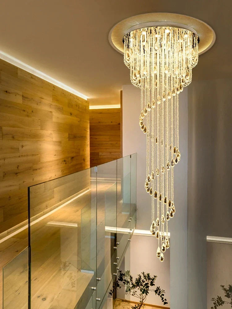 Luxury Crystal Chandelier for Living Room LED Lighting