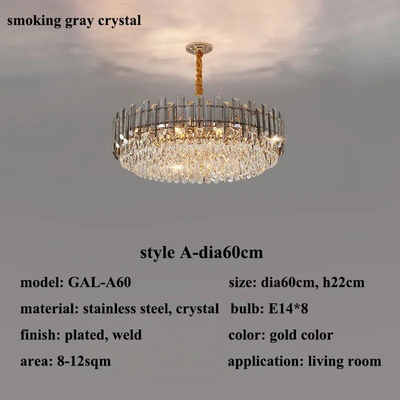 Modern Crystal Chandelier for Living Room Dining Hall Home Decor