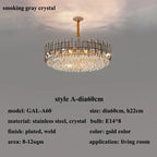 Modern Crystal Chandelier for Living Room Dining Hall Home Decor