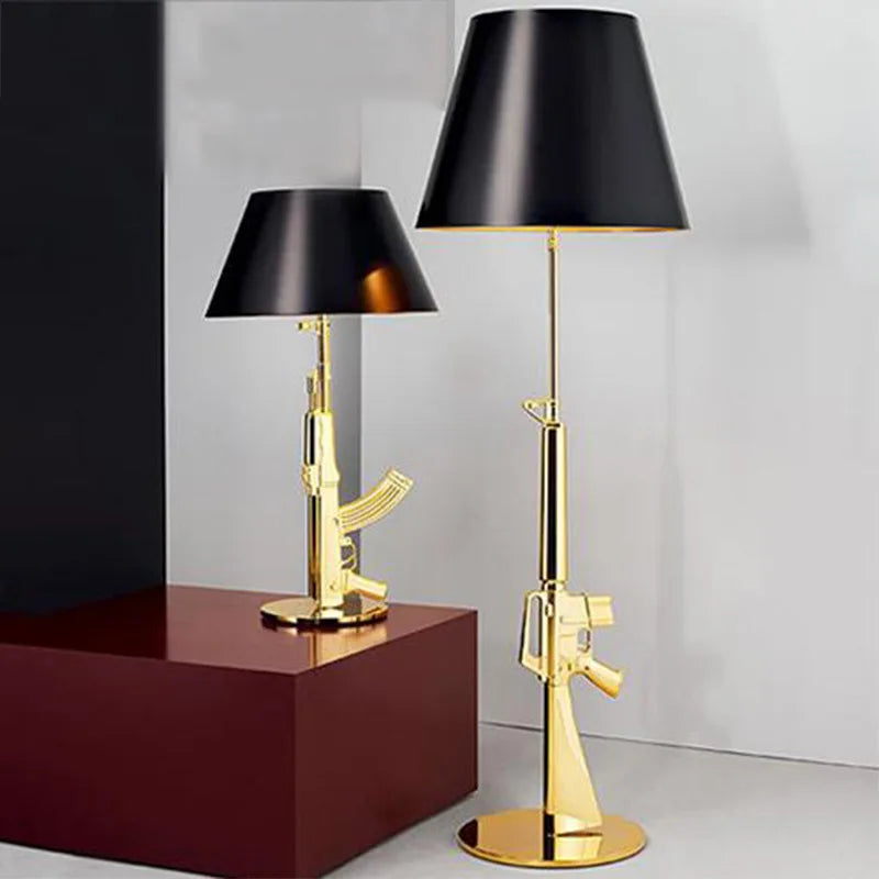 AK47 Gold LED Floor Lamp - Modern Designer Corner Light for Living Room