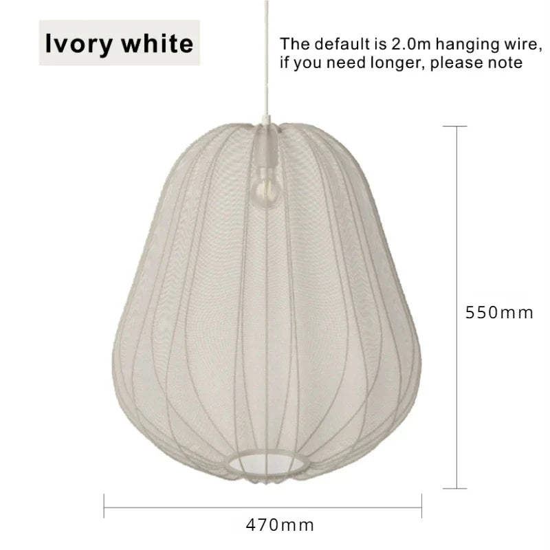 Fabric Lantern Chandelier Ceiling Lamp for Home Decor