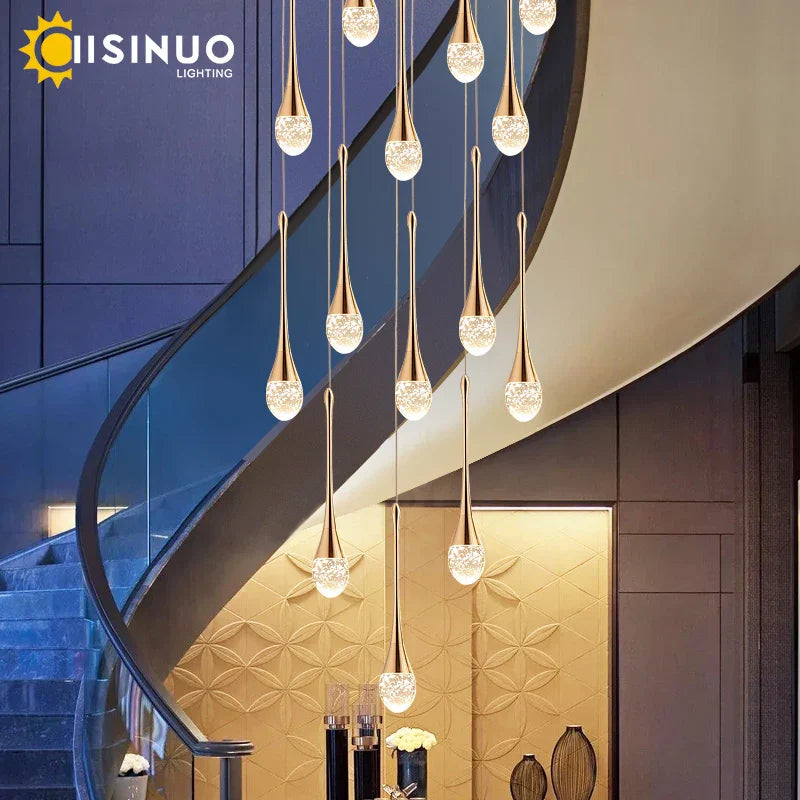 Crystal Staircase Chandelier for Luxe Home Decor