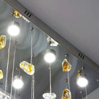 Stone LED Pendant Chandelier: Modern Luxury Crystal Lighting for Living Room