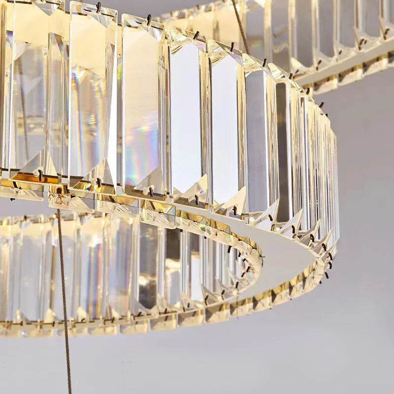 Crystal Chandelier: Modern Luxury Golden Lighting for Villa, Duplex Hall